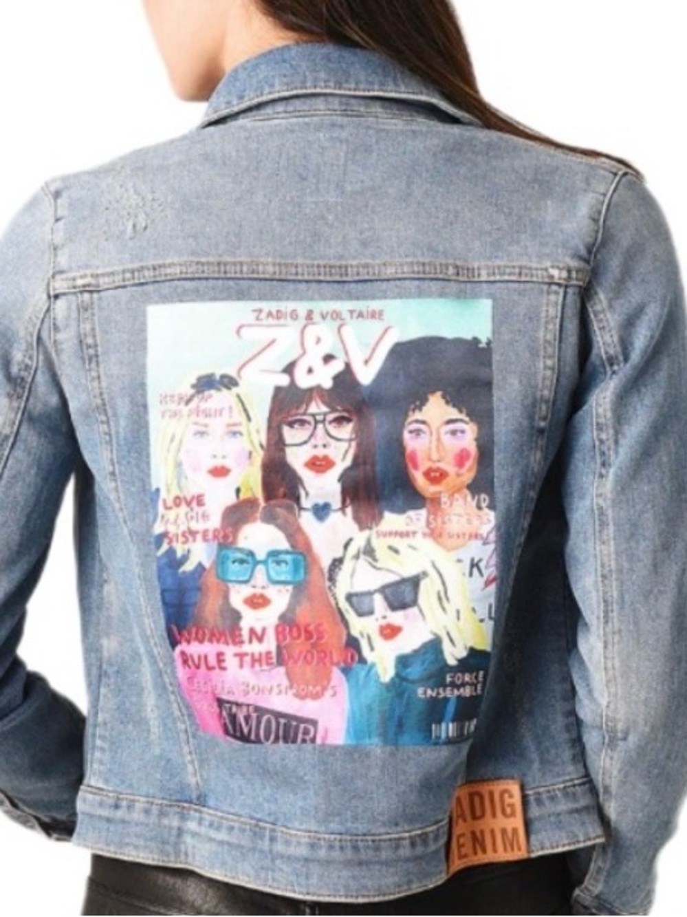 Zadig & Voltaire Kioky Band of Sisters Denim Jacket Natacha Paschal S